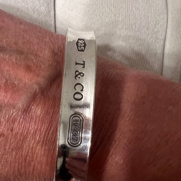 TIFFANY & CO. 1837 sterling silver Extra large bangle bracelet. AUTHENTIC - Picture 4 of 8